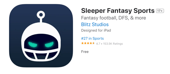Sleeper app DFS 
