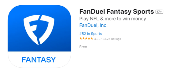Fanduel fantasy app DFS 