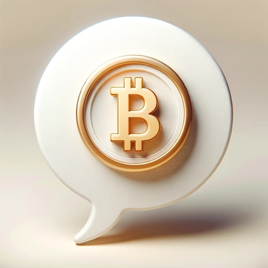 A Speech Bubble with a Bitcoin in it