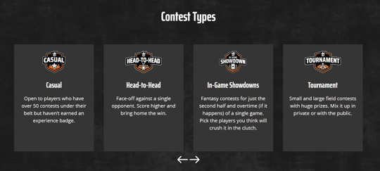 draftkings contest types DFS 