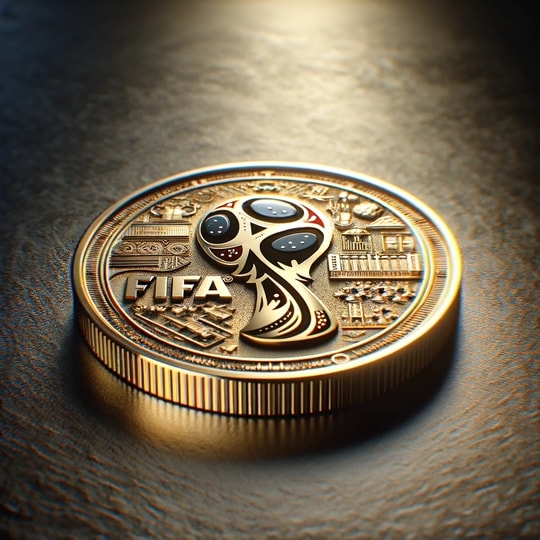 A golden Fifa Coin