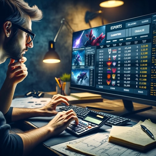A Person calculating Esports Betting Odds