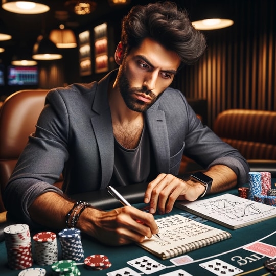 poker players calculating statistics for poker tools 