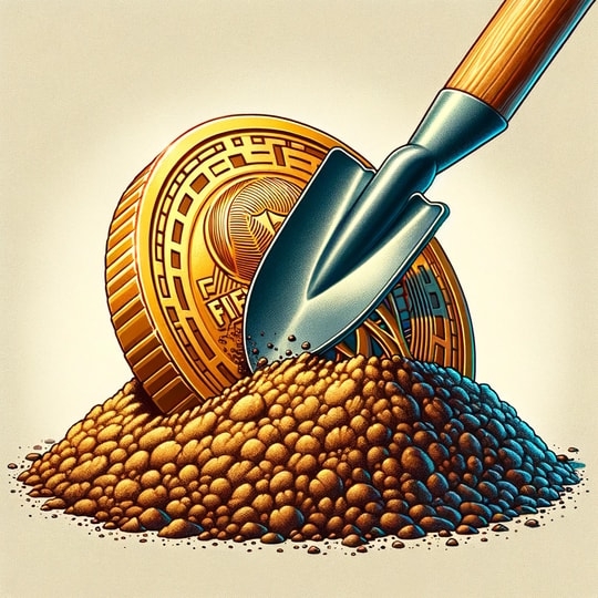 A Shovel being dug into a Fifa Coin