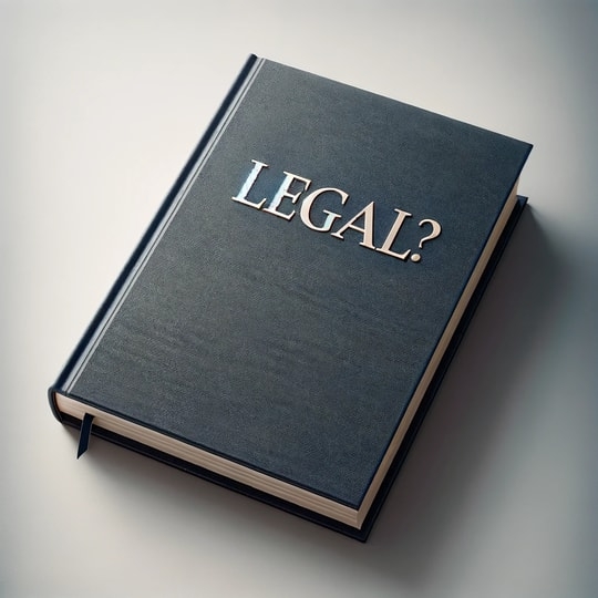 A Book that has the word "Legal?" on it