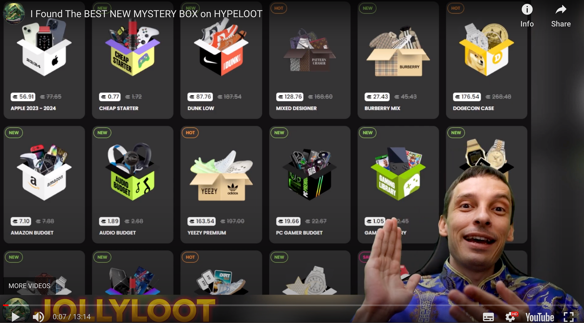 Influencer Youtube Video for Mystery Box Website HypeLoot 