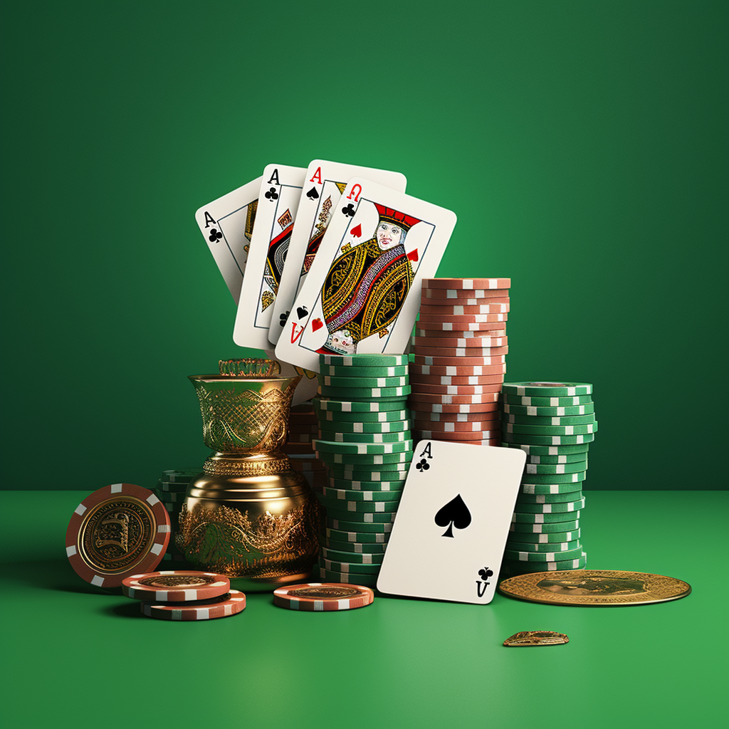Poker cards and chips for poker tools 