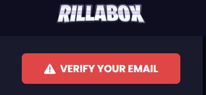RillaBox red Verify Your Email button shown before the free box unlocks