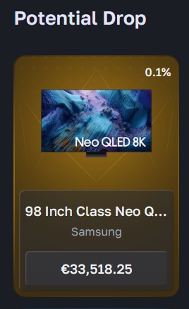 potential drop for a Samsung TV at LuxDrop Cinematic Pack